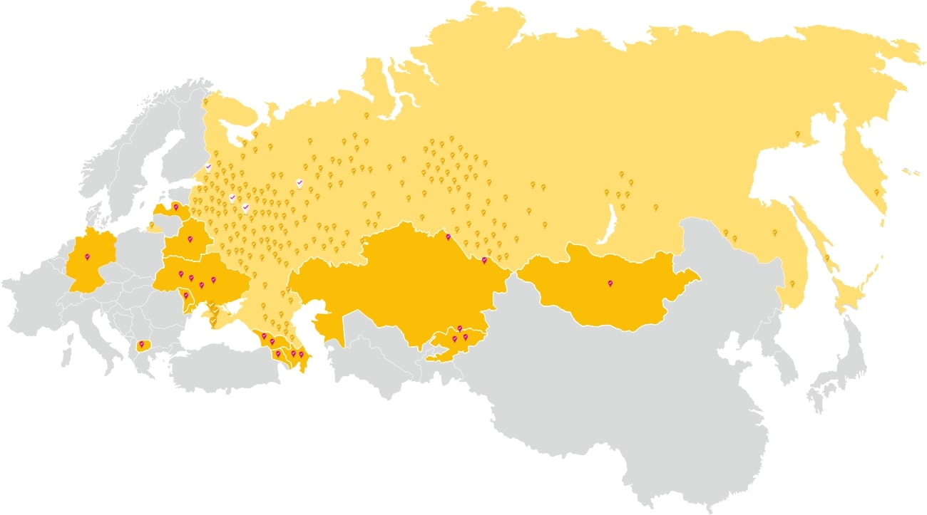 Карта представительств Тенториум®